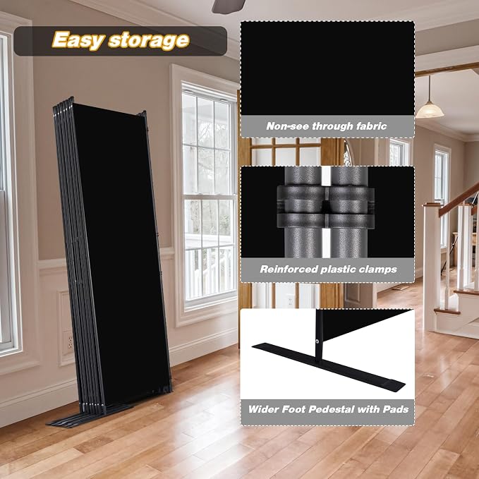Room Divider, 8 Panel Folding Privacy Screens - Image 4