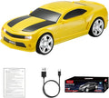 WSTER WS-592 Supercar Design Bluetooth Replica Speaker – Portable Car Model Wireless Speaker with TWS Stereo, FM Radio, LED Party Lights, USB/TF Playback, Hands-Free Calling, Microphone(Yellow)