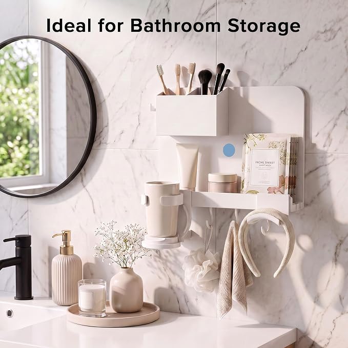 Versatile Bedside Wall Organizer, Floating Bedside Shelves | Ideal - Image 5
