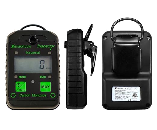 Sensorcon Industrial CO Carbon Monoxide Monitor with Visual, Audible and Vibrating Alerts, Waterproof