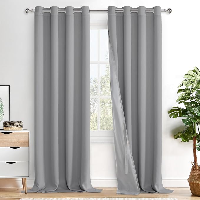 XWZO 100% Blackout Curtain Panels by XWZO