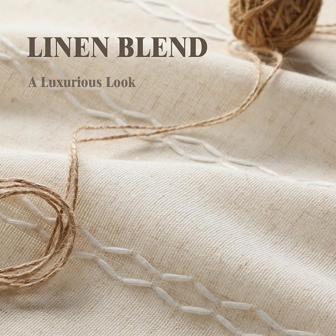 Boho Light Filtering Curtains 63 Inch 2 Panels - Image 3