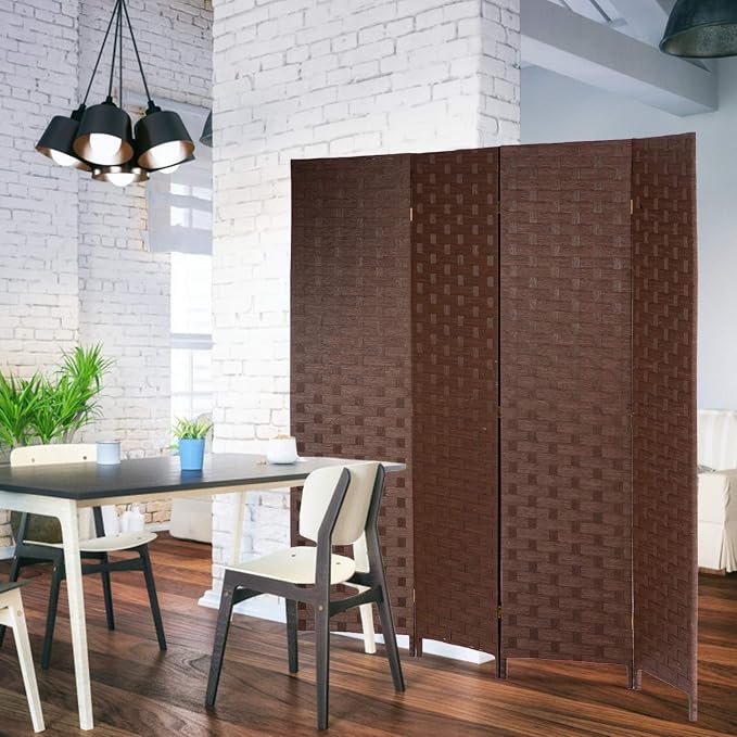 FDW 4-Panel Folding Room Divider | 6ft, Living Room - Image 7