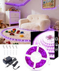 Aalnfe Purple Led Lights Strip Indoor Rope Lights Easy DIY Cuttable Strip Lights for Room Bathroom Living Room Kitchen Ceiling Wall Vanity Mirror Decor