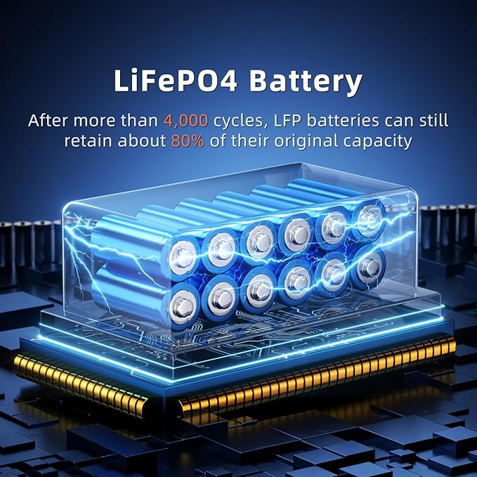 IEE SP5000 Solar Generator with 2x200W Solar Panel,120/240V Dual Voltage 5000W(Peak 9000W) 5120Wh LFP Battery Power Station,Fast Charging APP Control for Home Use,Emergencies,RVs.