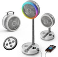 Socool 40000mAh Portable Fan Foldable Battery Rechargeable with 8 Speed & 106H, 90° Osciliating Floor Standing Fan Remote, Desk Fan with 8H Timer & LED Light for Home Outdoor Travel Camping