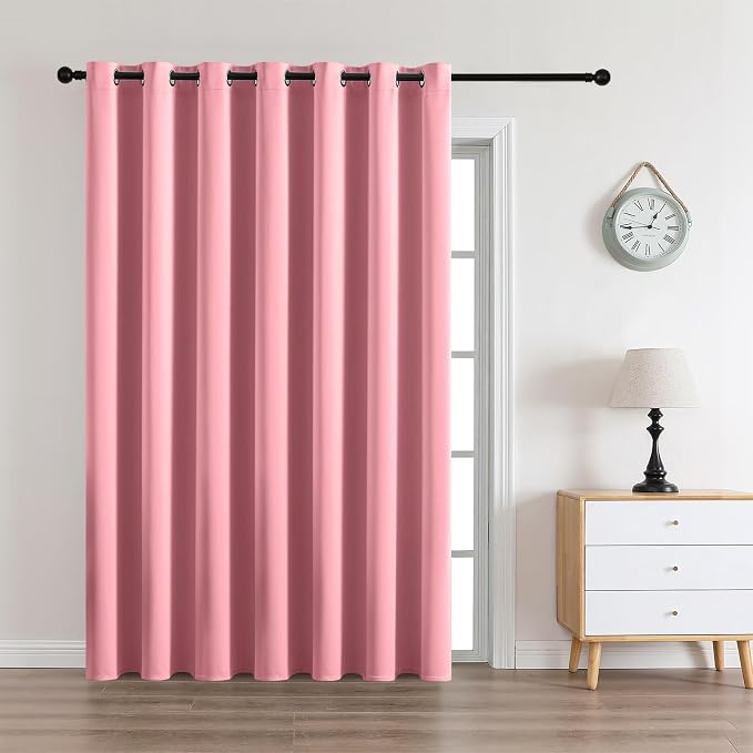 CUCRAF Custom Pink Blackout Curtains 1 Panel Set, Thermal Insulated Grommet by CUCRAF
