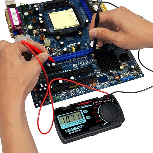 ALLOSUN Pocket Size Compact Digital Multimeter Auto Range Multi Continuity Tester (EM3082 (auto Range))