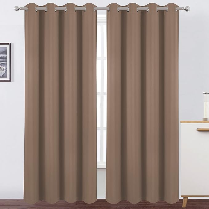100% Blackout Cappuccino Curtains - Image 2