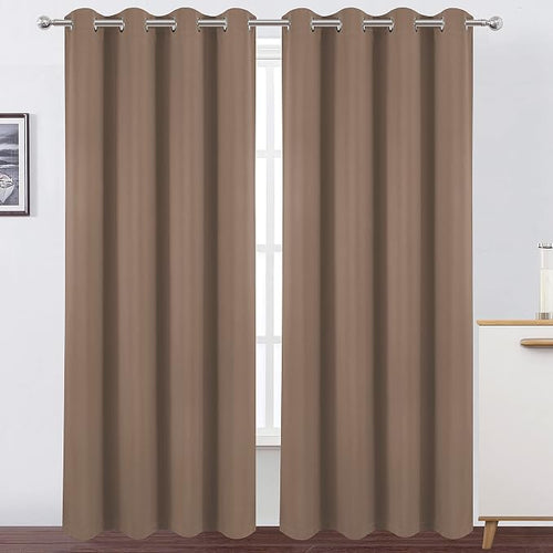 100% Blackout Cappuccino Curtains - Image 2