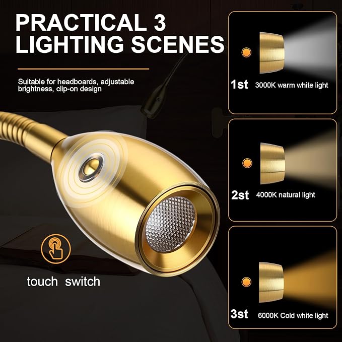 1 Pcs LED Clip on Reading Light - Image 4