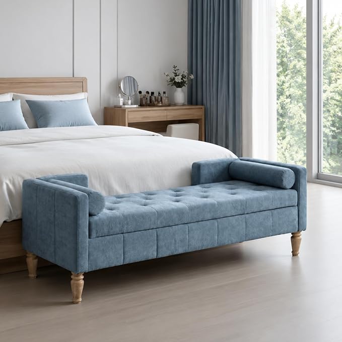64.6" End of Bed Storage Bench for Bedroom, King Size Storage Bench for Bedroom by Aortzio