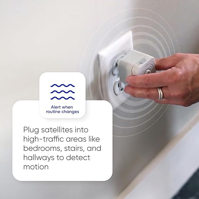 Nomo Smart Care Satellite - Eliminate Dead Zones & Boost Signal - Motion & Light Detector - Works w/Nomo Smart Care System - 1 Pack