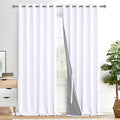 XWZO White 100% Blackout Curtains by XWZO