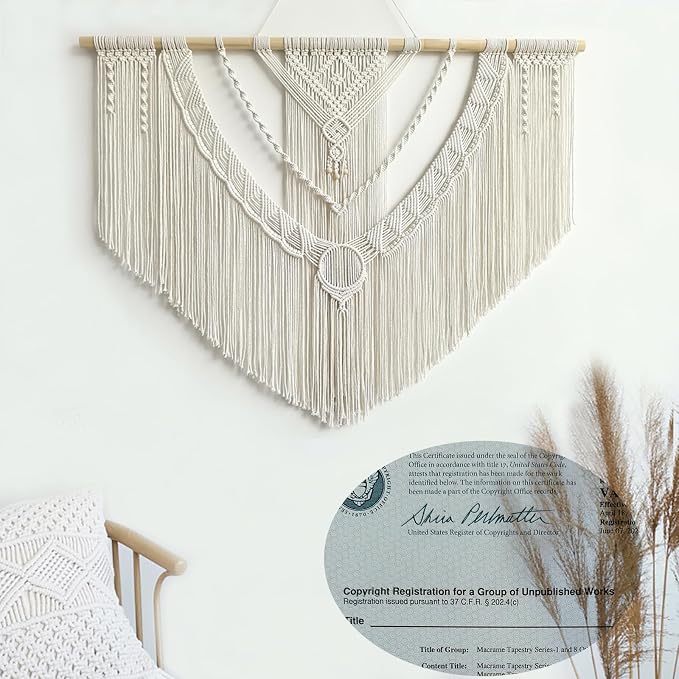 Achart Macrame Wall Hanging Large- Boho Wall Decor- large wall art- Wall Decor - Image 5