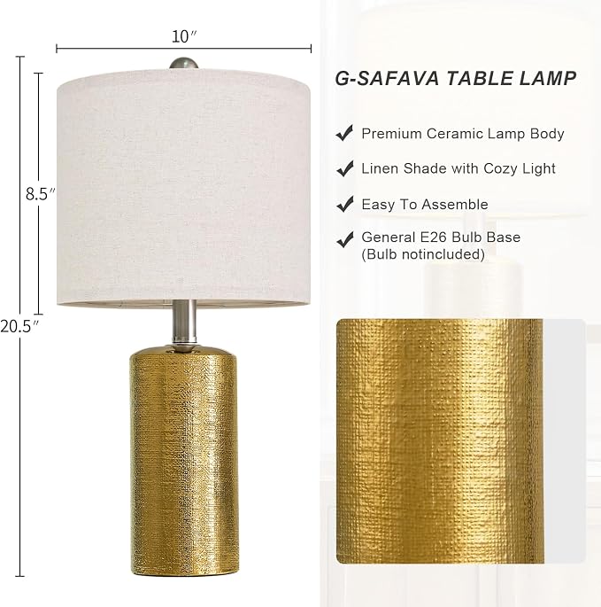 G-SAFAVA 20.5" Small Table Lamps - Image 2