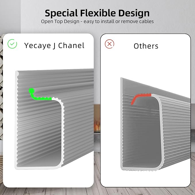 YECAYE Cable Management Under Desk, 94.2 in, Cord Organizer, Wire Management - Image 7