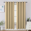 CUCRAF Beige Blackout Curtains 72 inch Length 2 Panels Set, Room Darkening by CUCRAF