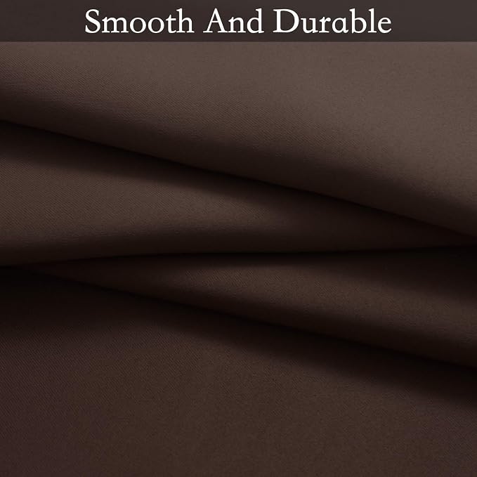 SimpleHome Ombre Gradient Brown White to Gray Curtains - Image 7