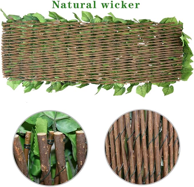 Expandable Faux Ivy Fence Privacy Screen - Image 3