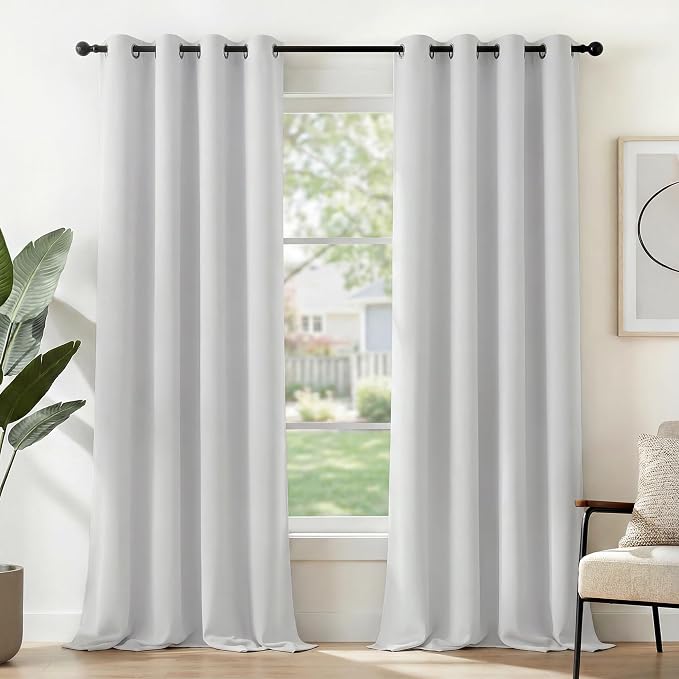 Deconovo Blackout Curtains for Bedroom and Living Room 96 Inches Long | Black by Unknown