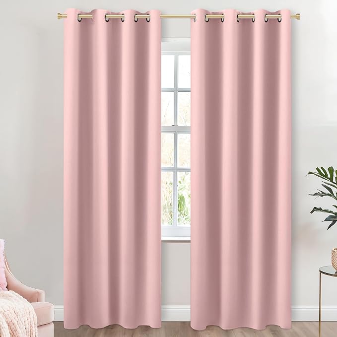 KOUFALL Dusty Blush Pink Curtains by KOUFALL