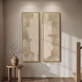 Large Framed Neutral Abstract Long Narrow Wall Art by Cuspin