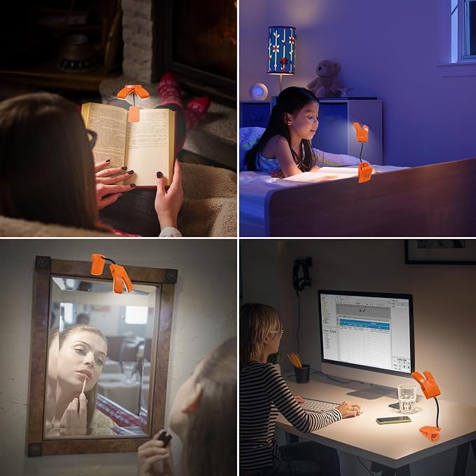 BIGMONAT Battery Operated Clip on Light, Dimmable Brightness Eye Care Book - Image 4