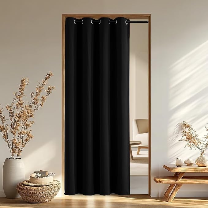 IGEMAEVE Blackout Curtains for Bedroom Grommet Black 40" W x 96" L | Bedroom | by IGEMAEVE