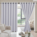 DWCN Greyish White Window Curtains – Thermal Insulated Energy Saving Drapes by DWCN