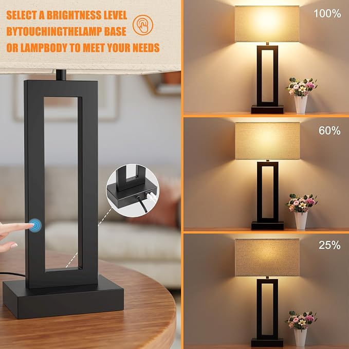 Seealle 22" Tall Living Room Lamps - Image 3