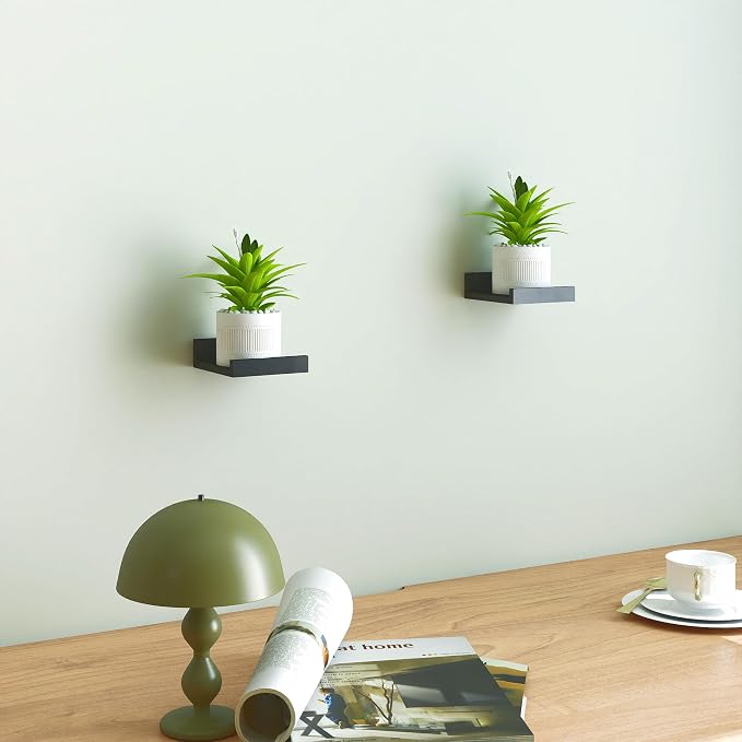 Small Black Floating Shelves for Wall, Shelf - Image 2