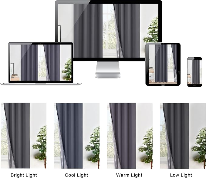 XWZO 100% Blackout Curtains 95 Inches Long - Image 8