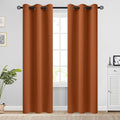 COSVIYA Grommet Room Darkening Brunt Orange Curtains 84 inch by COSVIYA