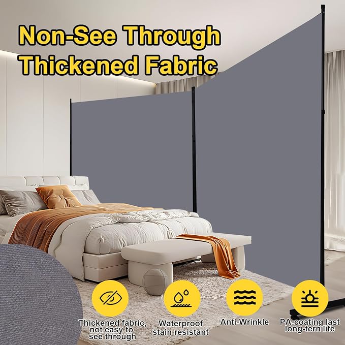 Room Divider Folding Privacy Screens, 6FT Tall Divider - Image 2