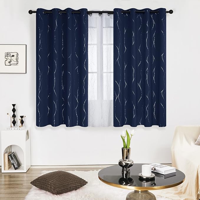 Deconovo Living Room Curtains 45 Inches Long, Thermal Insulated, Room Darkening - Image 2