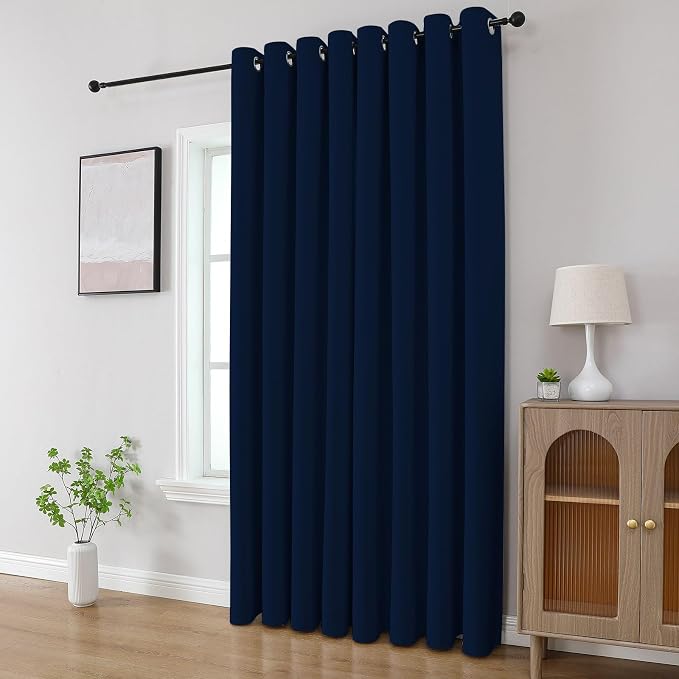 CUCRAF Navy Blue Blackout Curtains 72 inch Length 2 Panels Set, Room Darkening - Image 8