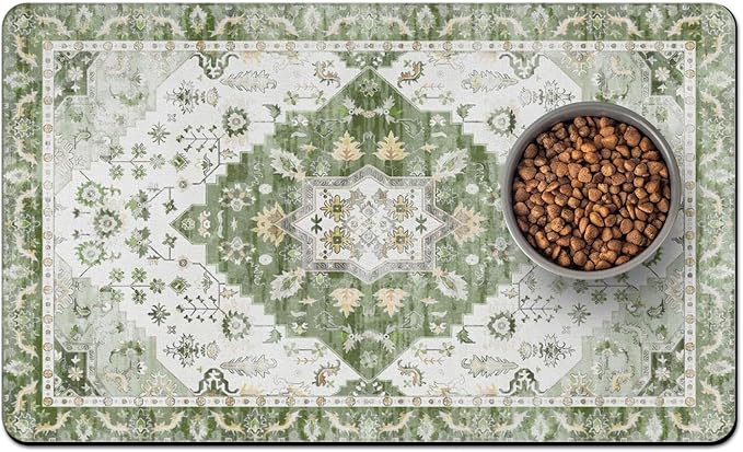 Pet Food Mats for Floor, Absorbent Dog Mat for Food and Water Dispenser Mat, Dog Food Mat Quick Dry Cat Food Mat Pet Supplies