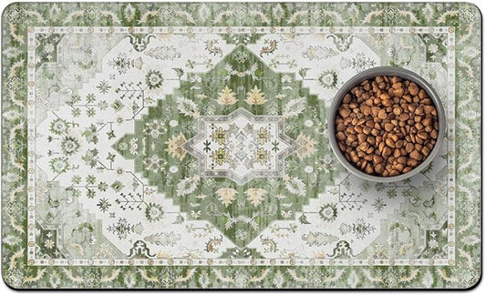 Pet Food Mats for Floor, Absorbent Dog Mat for Food and Water Dispenser Mat, Dog Food Mat Quick Dry Cat Food Mat Pet Supplies