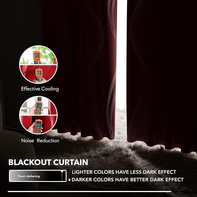 Deconovo Blackout Back Tab Curtains - Image 4