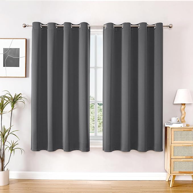 ChrisDowa Blackout Curtains for Bedroom and Living Room 45 Inches Long | 2 by ChrisDowa
