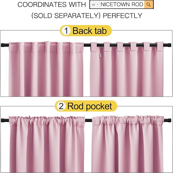 NICETOWN Blackout Curtain Panels Window Draperies - Image 3