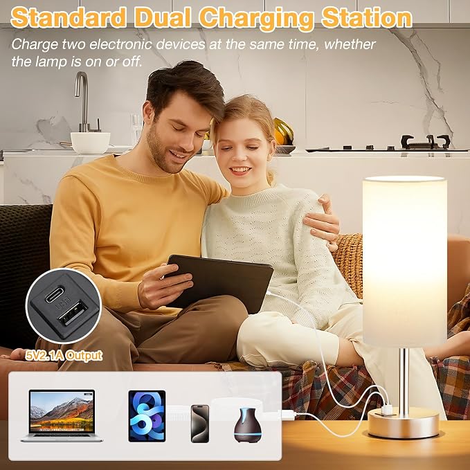 Dicoool Bedside Table Lamp for Bedroom - Image 5