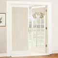 RYB HOME Natural Linen Textured French Door Window Curtains 100% Blackout | by RYBHOME