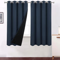 100% Blackout Curtains 52 x 72 Inch/Navy Curtains 2 Panels by Lemomo