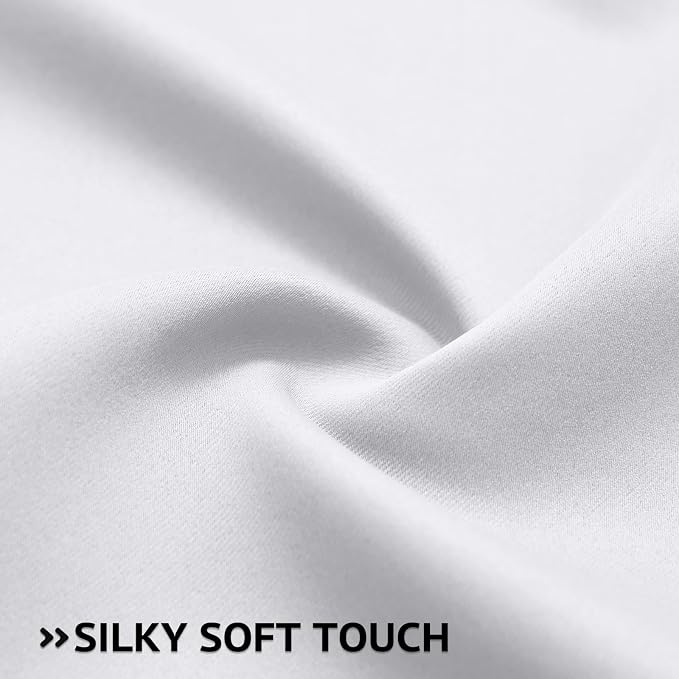 COSVIYA Grommet Room Darkening Pure White Curtains 84 inch Long - Image 5
