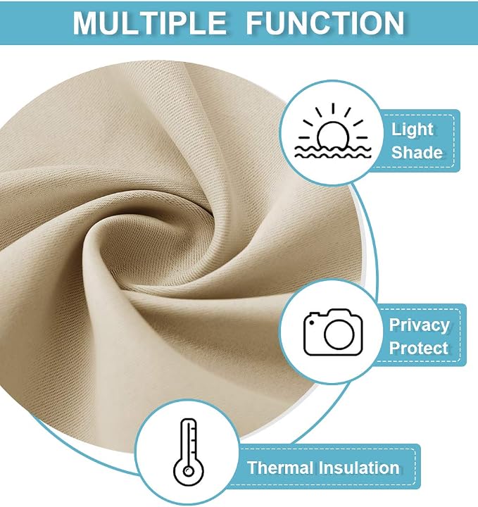RYB HOME Cafe Curtains 30 inch Length, Short Window Curtain Tiers | Light UV - Image 6