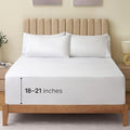 LuxClub 4 PC Extra Deep Pocket King Sheet Set, Deep Pockets Wrinkle Free Cooling Bed Sheets Hotel Bedding for Women, Men, Includes 1 Fitted Sheet, 1 Flat Sheet and 2 Pillowcases- White
