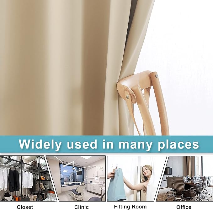 RYB HOME Privacy Curtain for Sliding Glass Door Living Room Locker Bedroom | - Image 5
