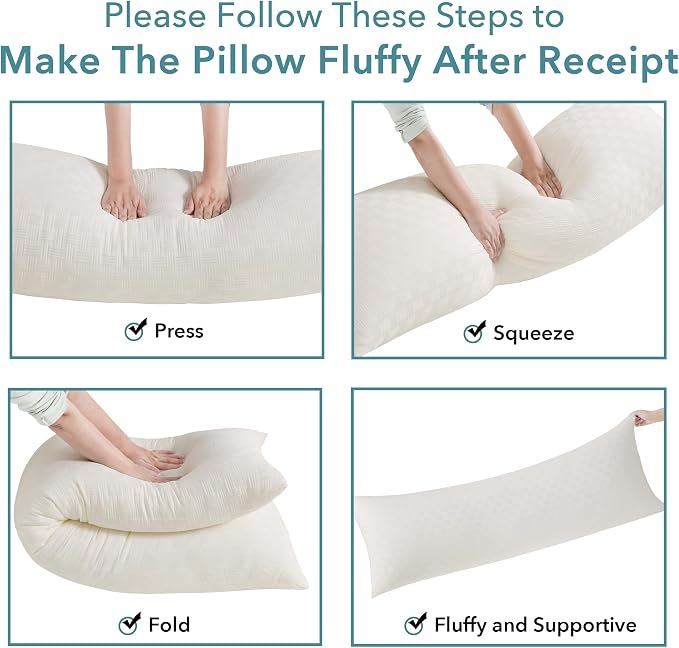 Oubonun Full Body Pillow for Adults, Soft and Fluffy Large Body Pillow for - Image 8